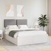 vidaXL Bed Frame with Upholstered Headboard Light Grey 140 x 200 cm