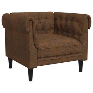 vidaXL Sofa Brown 78.5 x 74.5 x 74.5 cm Polyester