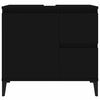 vidaXL Bathroom Cabinet Black 65x33x60 cm Engineered Wood