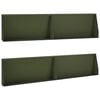 vidaXL Retaining Wall 4 pcs 100 x 12 x 30 cm Steel Olive Green