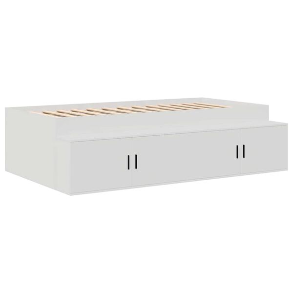 vidaXL Bed Frame with Drawer White 80 x 200 cm Engineered Wood