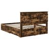 vidaXL Bed Frame with Drawer with Headboard Manual Engineered Wood