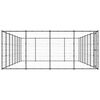 vidaXL Outdoor Dog Kennel Steel 33.88 m²