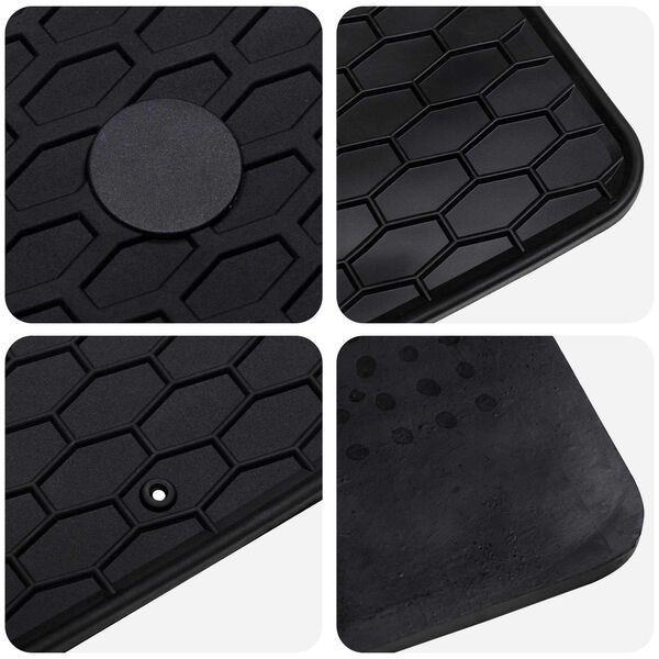 vidaXL Car Mat 2 pcs Black TPE