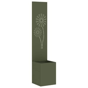 vidaXL Garden Privacy Screen Fretwork Olive green 32 x 32 x 150 cm