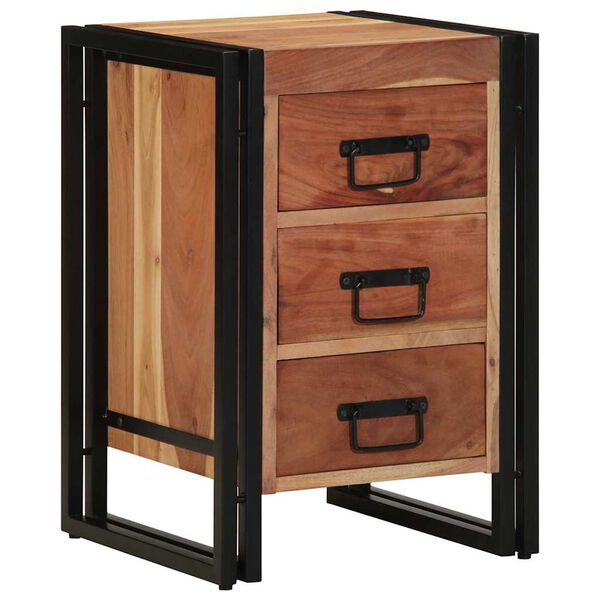 vidaXL Bedside Cabinet Brown 40 x 40 x 59 cm Solid Acacia Wood