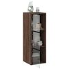 vidaXL Wall Cabinet with Glass Doors Brown Oak 35x37x100 cm