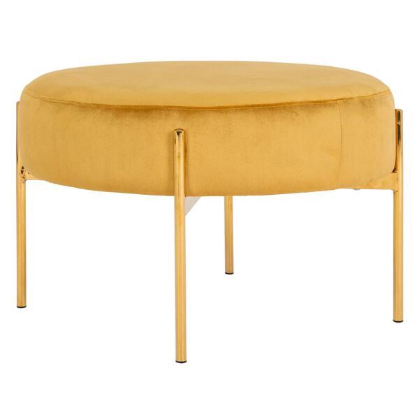 House Nordic Pouf Evie Mustard Yellow