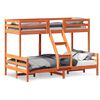 vidaXL Bunk Bed without Mattress 80x200/120x200 cm Wax Brown Solid Wood