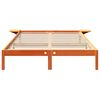 vidaXL Bed Frame Wax Brown 150 x 200 cm Solid Pine Wood