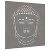vidaXL Garden Wall Decoration 55x55 cm Corten Steel Buddha Head Design