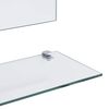 vidaXL Wall Mirror with Shelf 50x60 cm Tempered Glass