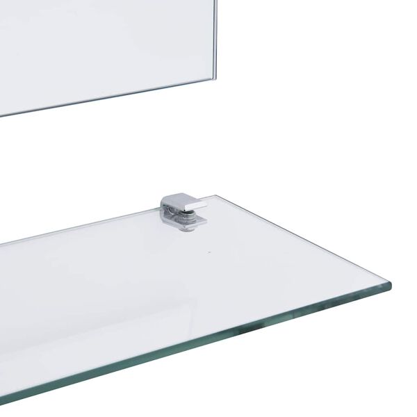 vidaXL Wall Mirror with Shelf 50x60 cm Tempered Glass