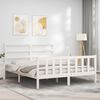 vidaXL Bed Frame without Mattress White 160x200 cm Solid Wood Pine