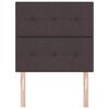vidaXL LED Headboard with LED Strip Lights Dark brown 90 cm Fabric