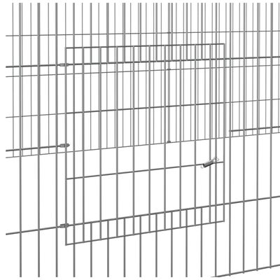 vidaXL 5-Panel Rabbit Cage 541x109x54 cm Galvanised Iron