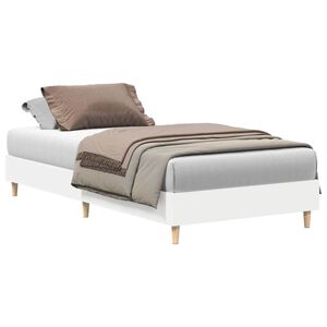 vidaXL Bed Frame No Mattress White 100x200 cm Engineered Wood