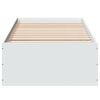 vidaXL Bed Frame without Mattress White 75x190 cm Small Single Engineered Wood