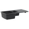 vidaXL Kitchen Sink Double Basin Granite 96 x 50 x 31 cm Graphite