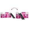 vidaXL Bunk Bed without Mattress with Slide and Curtains Pink 90x200 cm