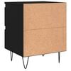 vidaXL Bedside Cabinet Black 40x35x50 cm Engineered Wood