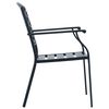 vidaXL Stackable Garden Chair Set 3 pcs Anthracite Powder-coated Steel