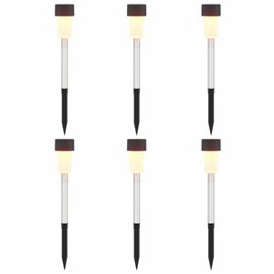 vidaXL Outdoor Solar Lights with Ground Spike 6 pcs Warm White 29.5 cm