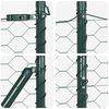 vidaXL Fence Post Green 10 x 1.2 m (50 mm mesh) Steel and PVC