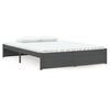 vidaXL Bed Frame without Mattress Grey Solid Wood 135x190 cm Double Double