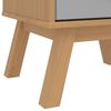 vidaXL Bedside Cabinet OLDEN Grey and Brown Solid Wood Pine