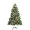vidaXL Artificial Christmas Tree Green 240 cm PVC and Metal