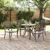 vidaXL Garden Dining Set 5 pcs Bronze 90 x 90 x 75 cm Cast Aluminium