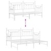vidaXL Daybed Frame with Headboard White 75 x 190 cm Steel