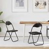 vidaXL Folding Chair 2 pcs Black 48 x 43.5 x 81 cm Faux Leather