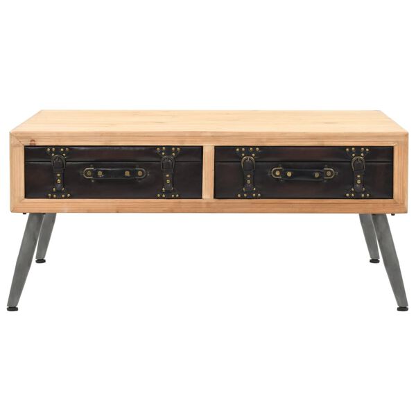 vidaXL Coffee Table Solid Fir Wood 115x55x50 cm