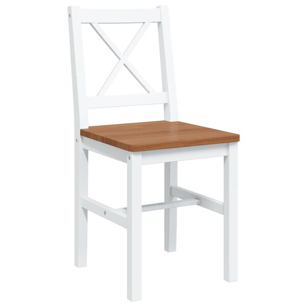 vidaXL 5 Piece Dining Set Brown and White