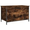 vidaXL Storage Bench Smoked Oak 80x42.5x50 cm Engineered Wood