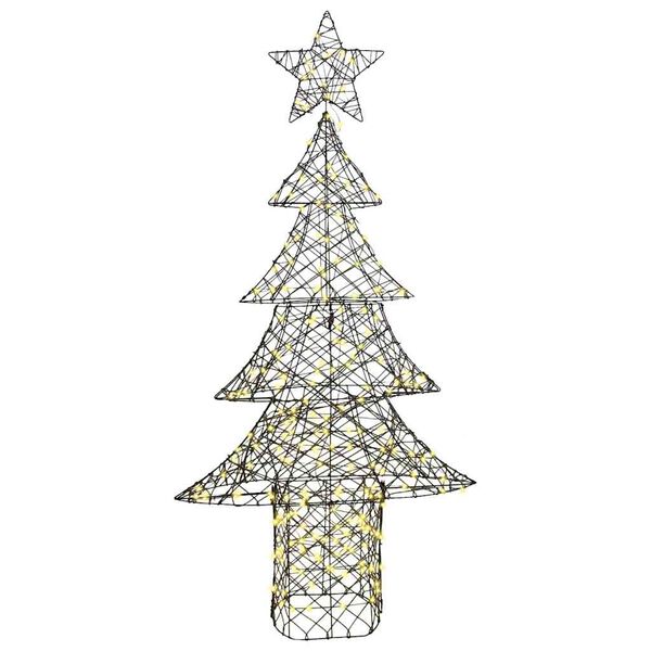 vidaXL Christmas Tree with 240 LEDs Warm white 180 cm Rattan