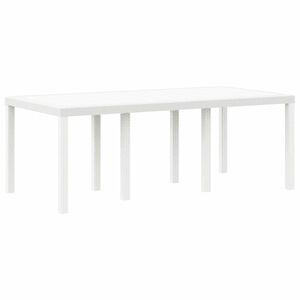 vidaXL Garden Dining Table White 200 x 100 x 73 cm Poly Rattan