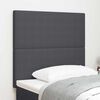 vidaXL LED Headboard with LED Strip Lights Dark grey 80 cm Fabric