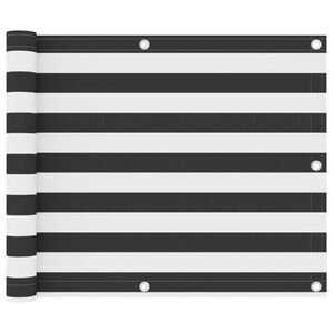 vidaXL Balcony Screen Anthracite and White 75x600 cm Oxford Fabric