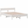 vidaXL Bed Frame without Mattress White 140x190 cm Solid Wood Pine