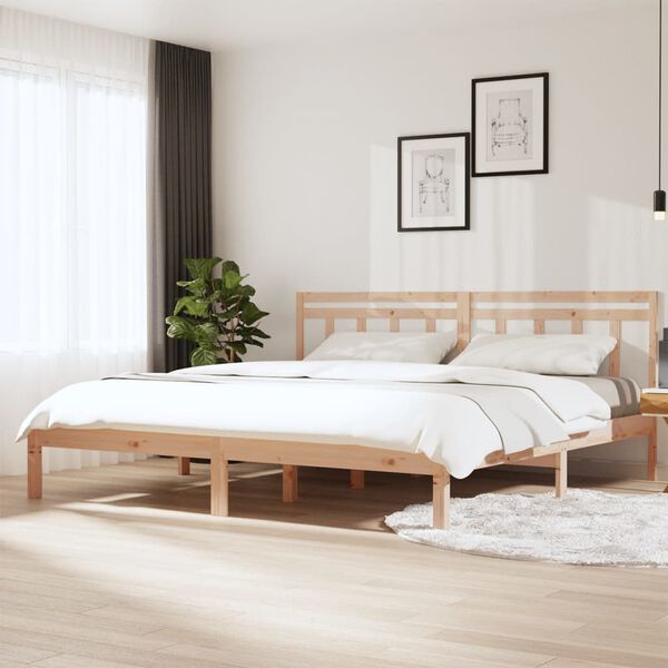 vidaXL Bed Frame without Mattress Super King Solid Wood