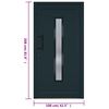 vidaXL Front Door Anthracite 108x208 cm PVC