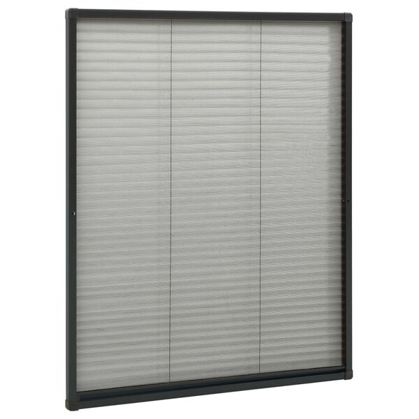 vidaXL Plisse Insect Screen for Windows Aluminium Anthracite 80x100 cm