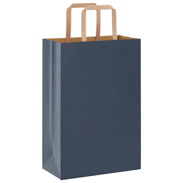 vidaXL Paper Bags 50 pcs with Handles Blue 21x11x31 cm