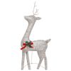 vidaXL Christmas Reindeer Family 270x7x90 cm Gold Warm White Mesh