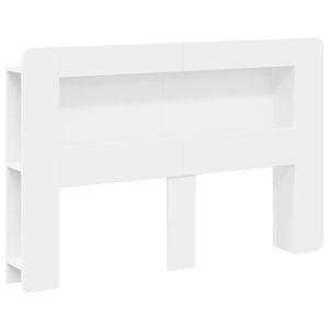 vidaXL Headboard Cabinet with Storage White Engineered Wood