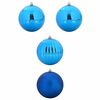 vidaXL Christmas Bauble Set 4 pcs Blue Plastic