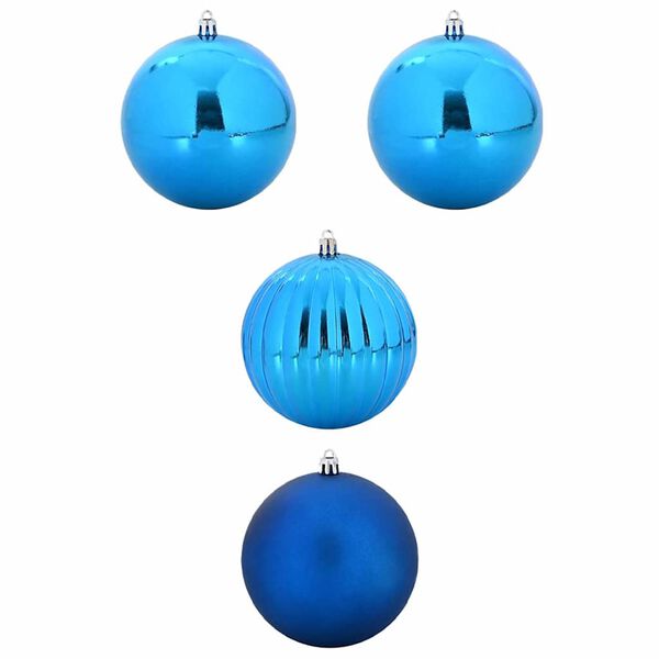 vidaXL Christmas Bauble Set 4 pcs Blue Plastic
